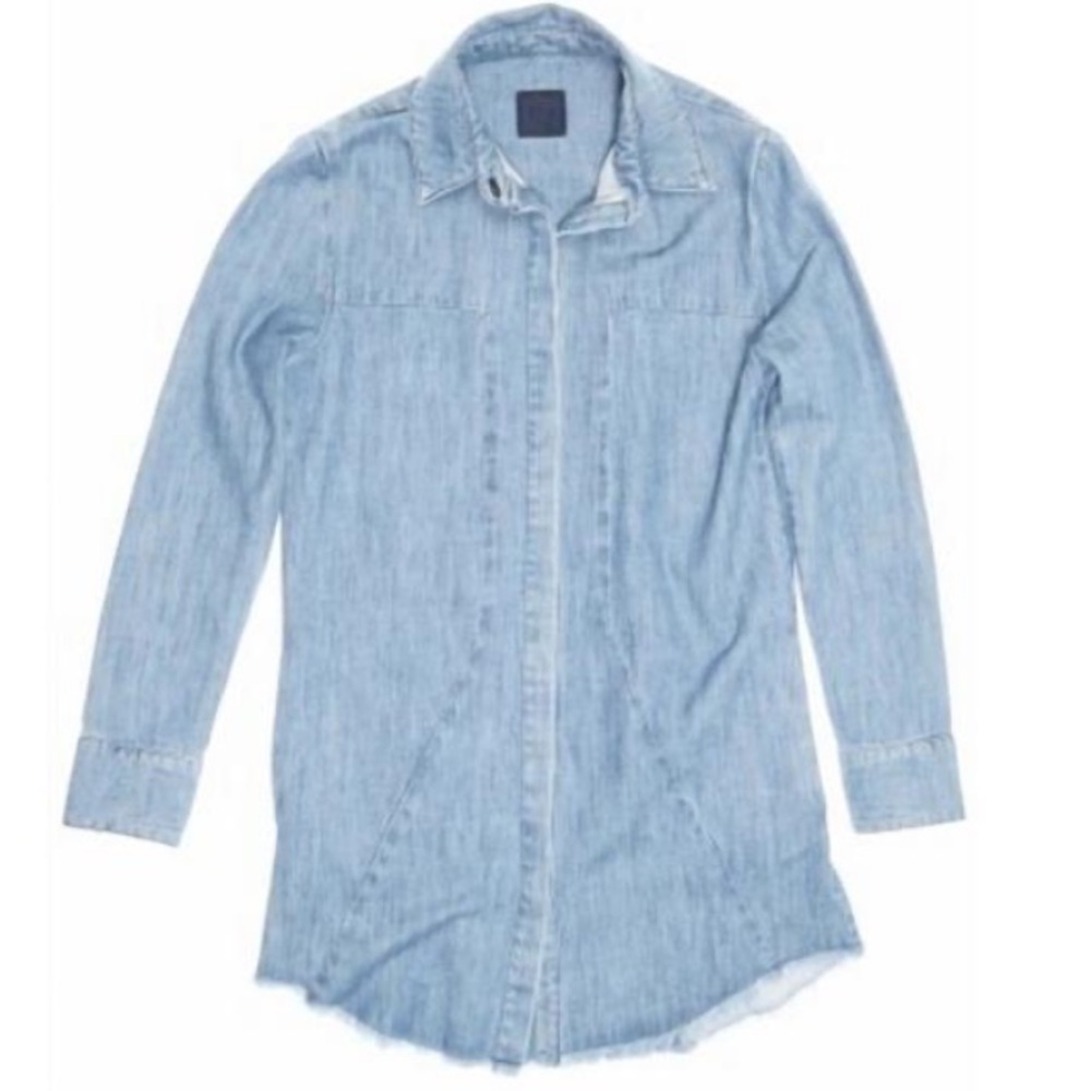 RTA genevieve industrial shirt dress in light denim Small‎